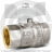 Кран латунный Ду-25 (1&quot;) Ру-40 ВР (ВН) никель полнопроходной бабочка LD Pride 47.25.В-В.Б white