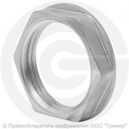 Контргайка латунная ВР (ВН") Ду-25 (1") никель LD