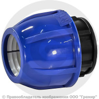 Заглушка ПЭ компрессионная Дн 63 Ру-16 VALFEX