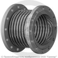 Компенсатор сильфонный осевой многослойный фланцевый с внутренним экраном Ду-50 Ру-16 L=220мм КСОF.3 Hortum