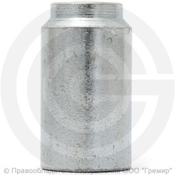 Бобышка стальная оцинкованная для термометра, манометра и датчика давления вварная прямое М20х1,5 L=55мм ВР (ВН) БП-05 Багория