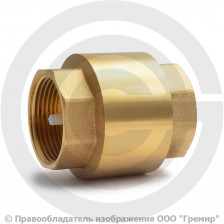 Клапан обратный осевой латунный Ду-32 (1 1/4") Ру-10 ВР (ВН) (Т<100°С) шток пластик Aquasfera 3001