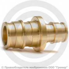 Муфта латунная переходная для PE-X труб Дн 40-25 РОС