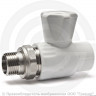 Кран PP-R Дн 20-1/2&quot; НР (НАР) прямой для радиатора белый Pro Aqua