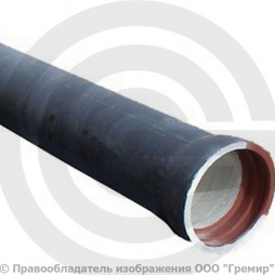 Труба Ду-100 чугун ВЧШГ RJ (ВРС) L=6м раструбная с ЦПП с наружным цинково-алюминиевым и лаковым покрытием Свободный Сокол