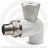 Кран PP-R Дн 25-3/4&quot; НР (НАР) угловой для радиатора белый Pro Aqua