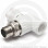 Кран PP-R Дн 25-3/4" НР (НАР) угловой для радиатора белый Pro Aqua