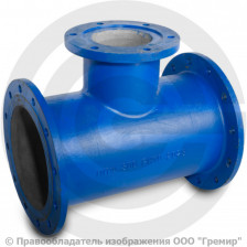 Тройник фланцевый ТФ Ду 300-250 (L=600-300) ВЧШГ с ЦПП цинк+AL ГОСТ ISO 2531-2012