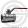 Кран латунный Ду-65 (2 1/2&quot;) Ру-18 ВР никель полнопроходной рычаг Itap Ideal 090 (сост. из 2-х ч.)