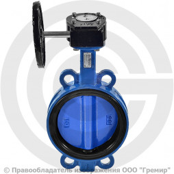 Затвор дисковый поворотный межфланцевый с редуктором Ду-150 Ру-16 EPDM с чугунным диском Benarmo EURO