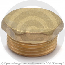 Заглушка латунная НР (НАР) Ду-25 (1") VALFEX